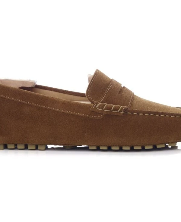 Mocassin été Homme Velours Caramel - FERGUSON