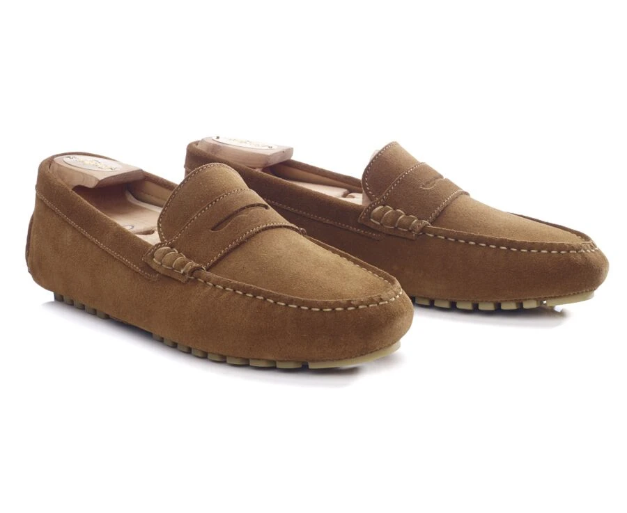 Mocassin été Homme Velours Caramel - FERGUSON 2 Mocassin été Homme Velours Caramel - FERGUSON – Image 2