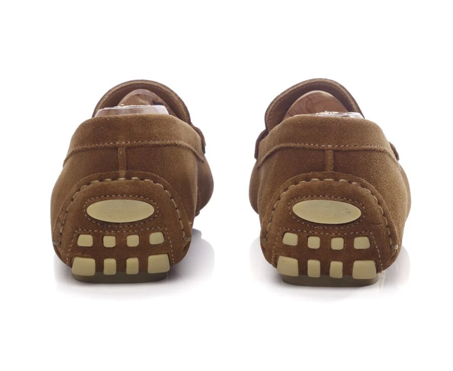 Mocassin été Homme Velours Caramel - FERGUSON 4 Mocassin été Homme Velours Caramel - FERGUSON – Image 4
