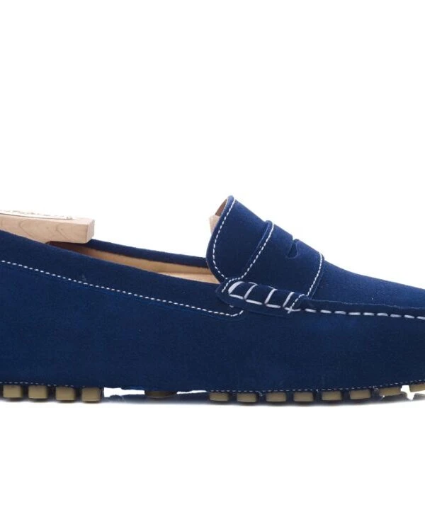 Mocassin été Homme Velours Indigo - FERGUSON