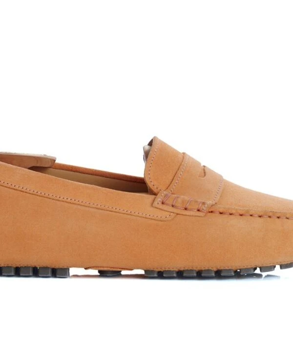 Mocassin été Homme Velours Mandarine - FERGUSON