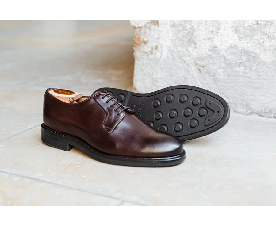Derbies Homme Cuir Chocolat Foncé Semelle Gomme - MONTEREY CLASSIC GOMME CITY 6 Derbies Homme Cuir Chocolat Foncé Semelle Gomme - MONTEREY CLASSIC GOMME CITY – Image 6