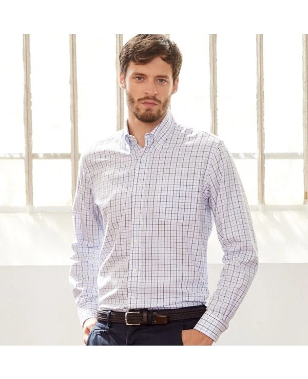 Chemise Flanelle Carreaux Bleus - LINDSAY