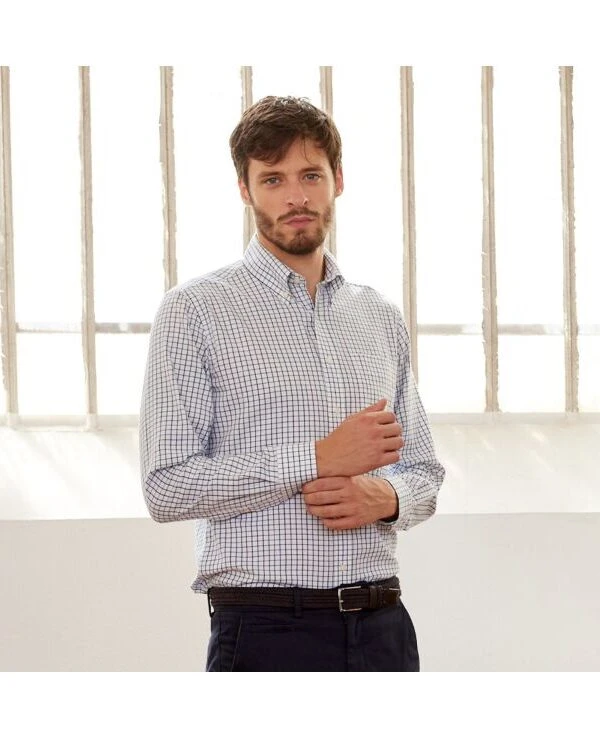 Chemise Flanelle Carreaux Bleus Et Verts - LINDSAY