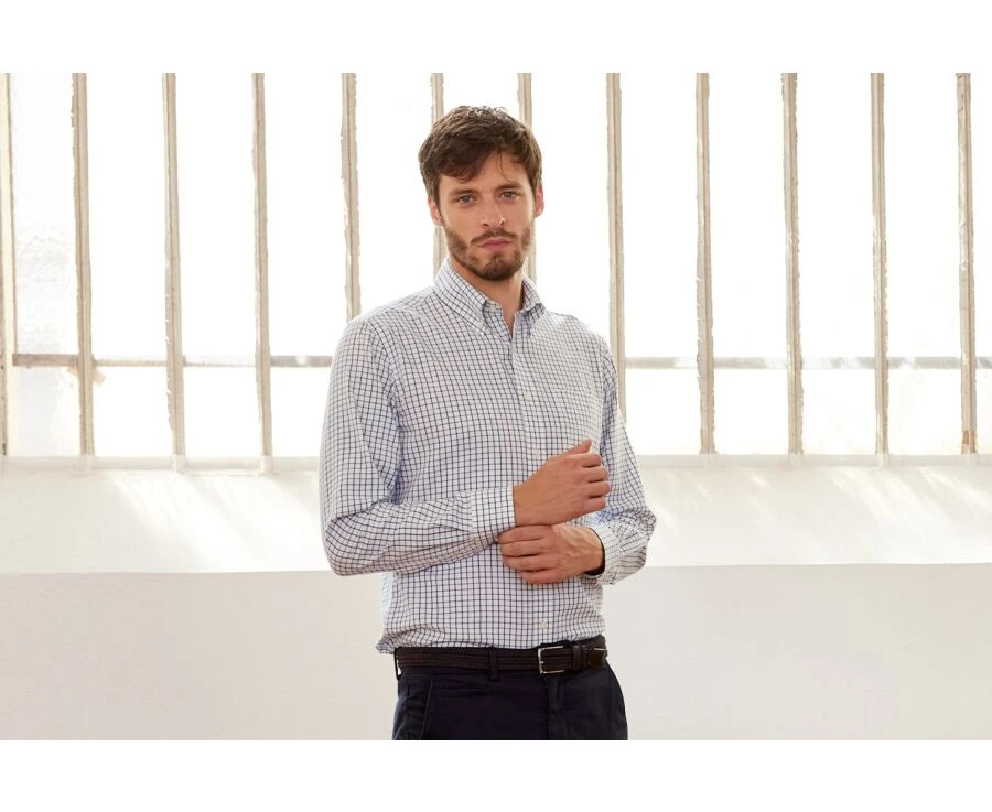 Chemise Flanelle Carreaux Bleus Et Verts - LINDSAY 1 Chemise Flanelle Carreaux Bleus Et Verts - LINDSAY