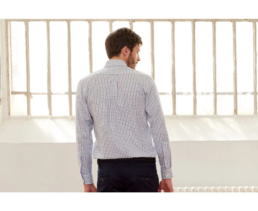 Chemise Flanelle Carreaux Bleus Et Verts - LINDSAY 2 Chemise Flanelle Carreaux Bleus Et Verts - LINDSAY – Image 2