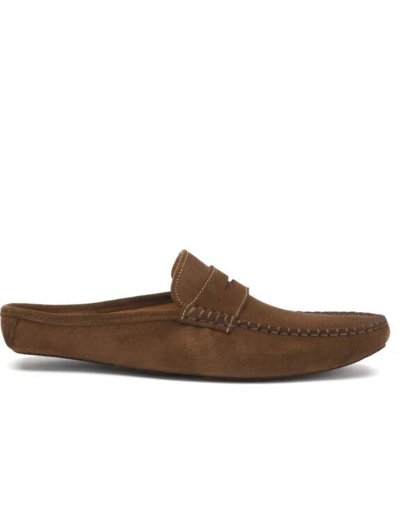Chaussons Mules Homme Velours Chamois