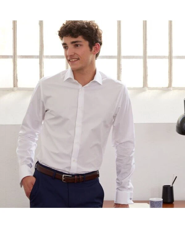 Chemise Blanche à Boutons De Manchettes - PIETRO