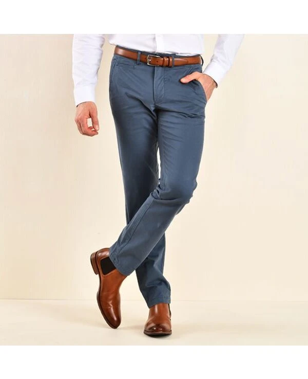 Pantalon Chino Homme Bleu Nordique - KYRK