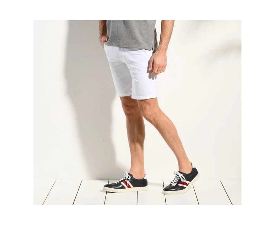 Bermuda Chino Homme Blanc - BARRY 3 Bermuda Chino Homme Blanc - BARRY – Image 3