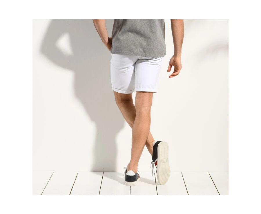 Bermuda Chino Homme Blanc - BARRY 2 Bermuda Chino Homme Blanc - BARRY – Image 2