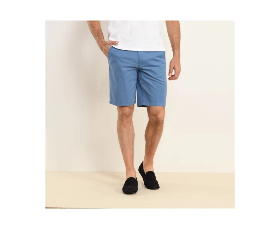 Bermuda Chino Homme Bleu Moyen - BARRY 1 Bermuda Chino Homme Bleu Moyen - BARRY