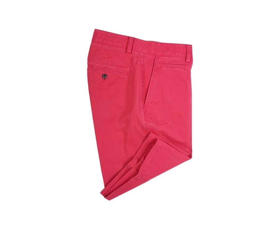Bermuda Chino Homme Framboise Vif - BARRY 4 Bermuda Chino Homme Framboise Vif - BARRY – Image 4