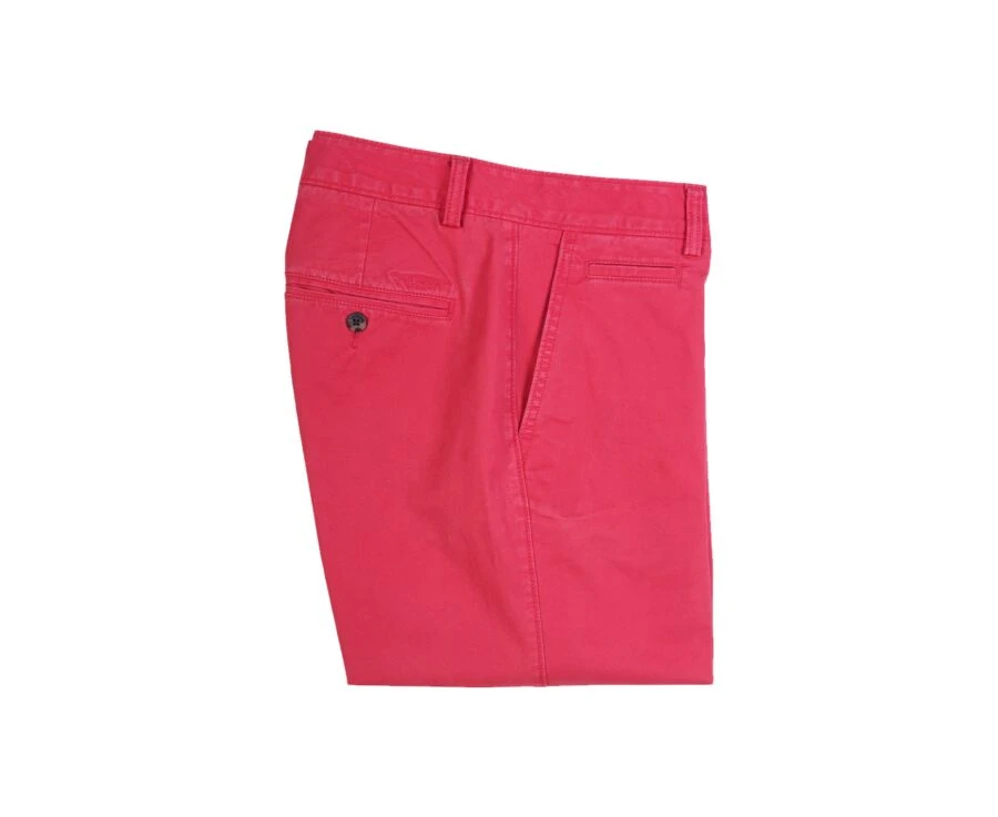 Bermuda Chino Homme Framboise Vif - BARRY 5 Bermuda Chino Homme Framboise Vif - BARRY – Image 5