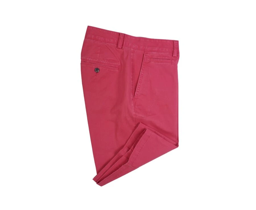 Bermuda Chino Homme Framboise Vif - BARRY 6 Bermuda Chino Homme Framboise Vif - BARRY – Image 6