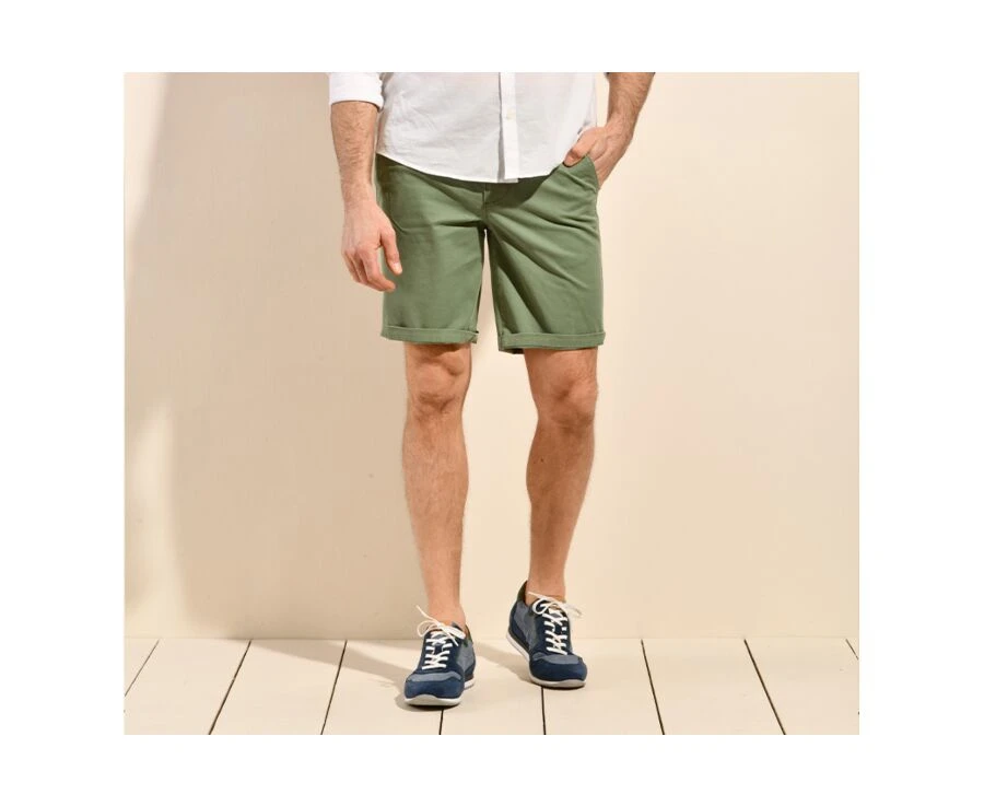 Bermuda Chino Homme Vert Sauge - BARRY 1 Bermuda Chino Homme Vert Sauge - BARRY