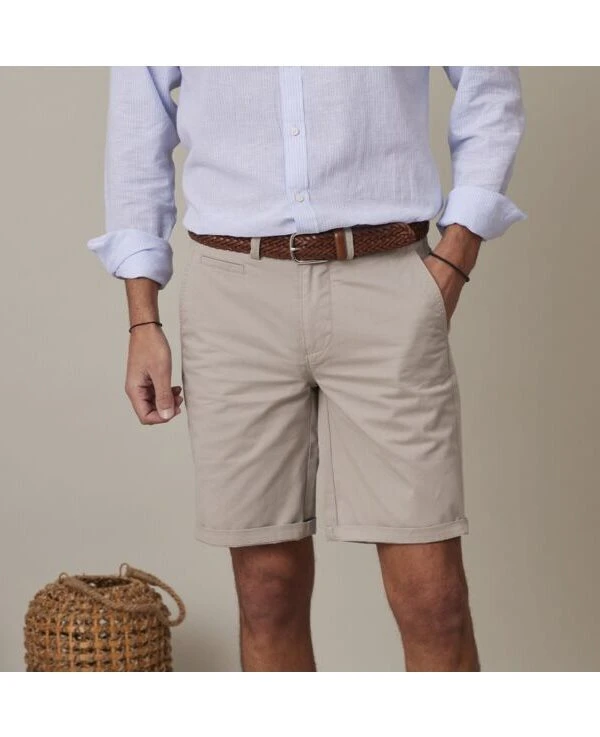 Bermuda Chino Homme Greige Foncé - BARRY