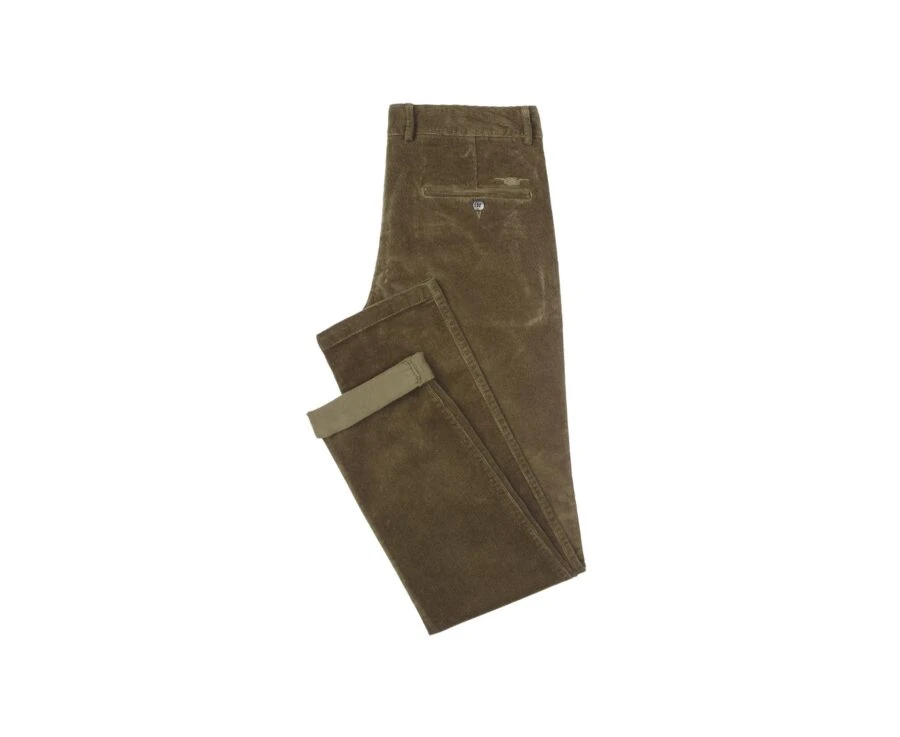 Pantalon Chino Velours Côtelé Homme Olive - NORMAN 4 Pantalon Chino Velours Côtelé Homme Olive - NORMAN – Image 4