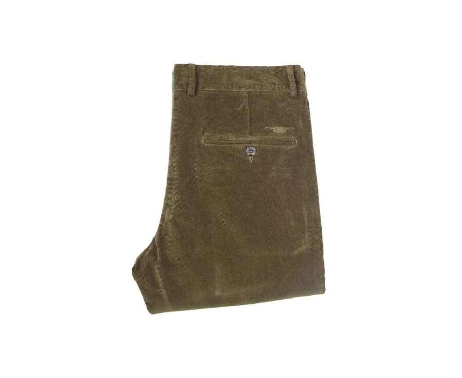 Pantalon Chino Velours Côtelé Homme Olive - NORMAN 5 Pantalon Chino Velours Côtelé Homme Olive - NORMAN – Image 5