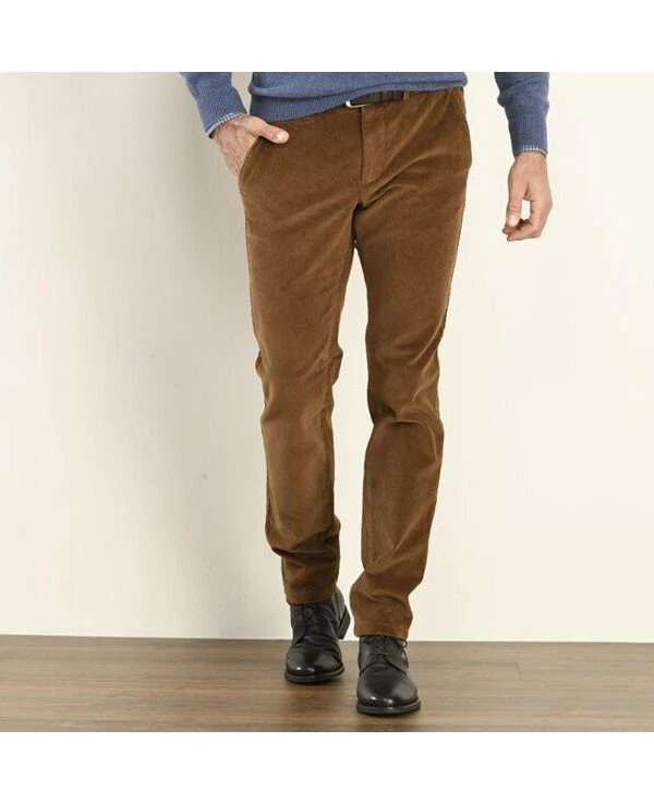 Pantalon Chino Velours Côtelé Homme Camel Foncé - NORMAN