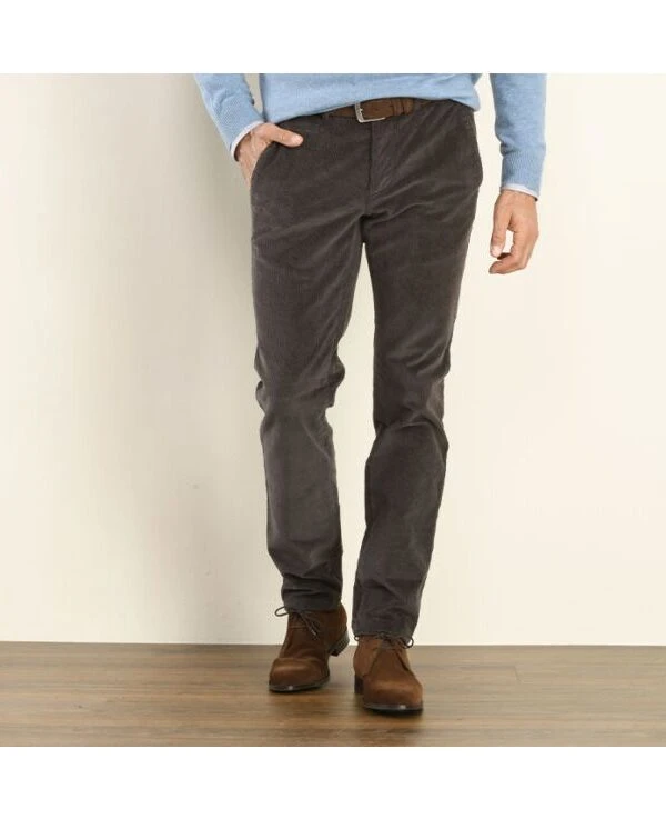 Pantalon Chino Velours Côtelé Homme GrisTaupe - NORMAN