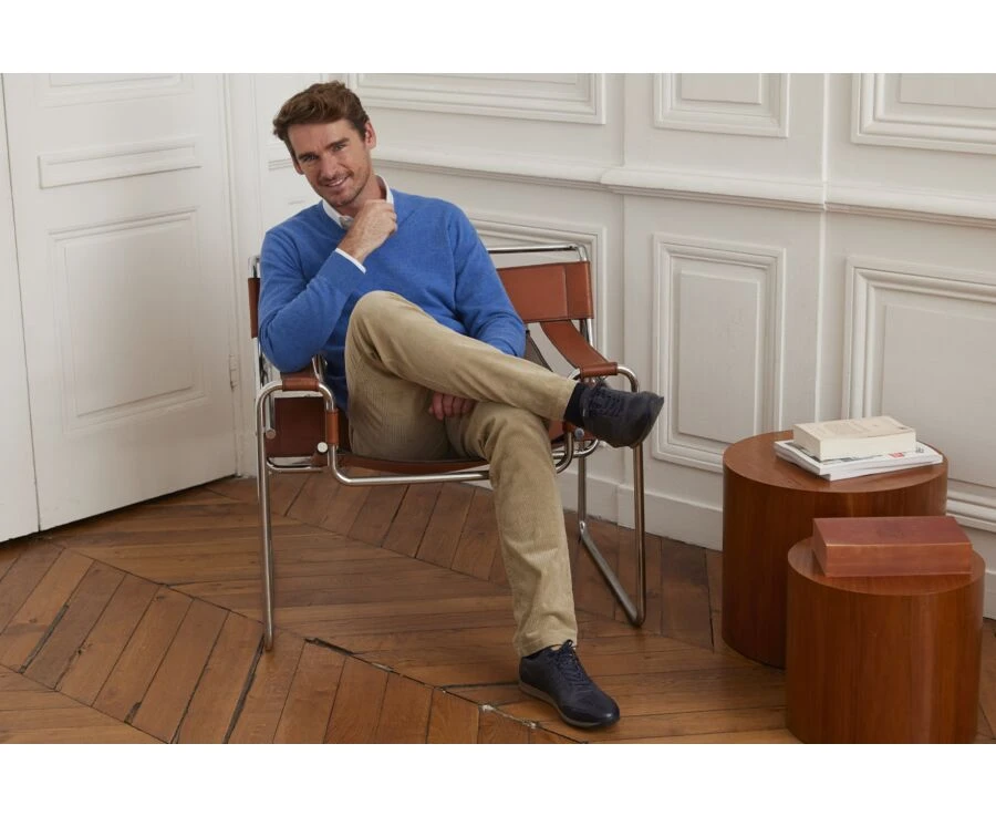 Pantalon Chino Velours Côtelé Homme Olive Clair - NORMAN 3 Pantalon Chino Velours Côtelé Homme Olive Clair - NORMAN – Image 3