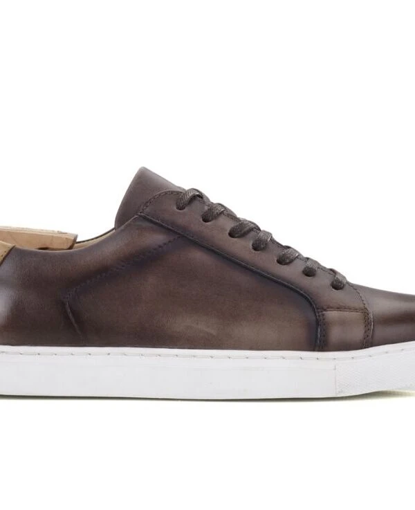 Sneakers Homme Cuir Chocolat Patiné - INGLEWOOD