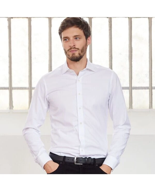 Chemise Blanche Oxford Double Fil Uni - OTTAVIO