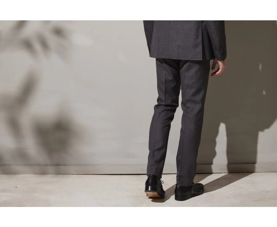 Pantalon De Costume Homme Gris Moyen - LAZARE 2 Pantalon De Costume Homme Gris Moyen - LAZARE – Image 2