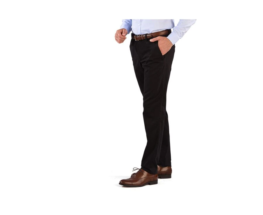 Pantalon Chino Homme Noir - NIGEL II 3 Pantalon Chino Homme Noir - NIGEL II – Image 3