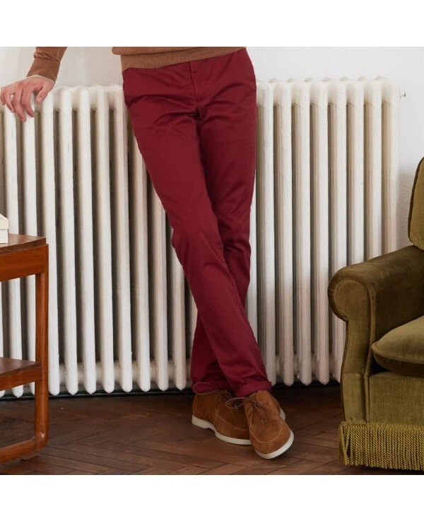 Pantalon Chino Homme Rouge Foncé - NIGEL II