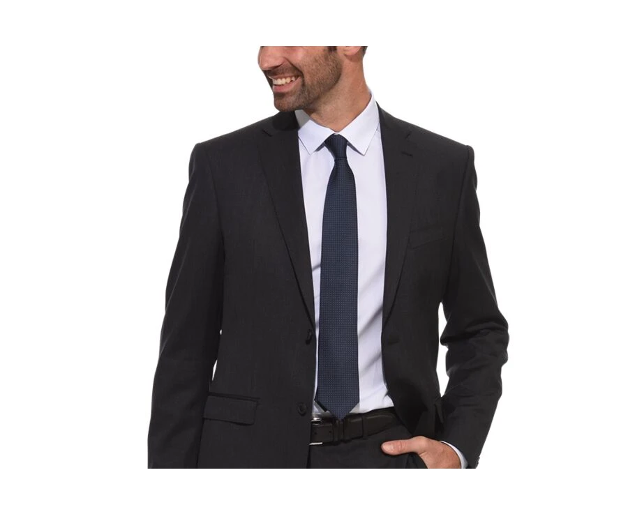 Cravate En Soie Marine Micro Pois Bleu Royal 3 Cravate En Soie Marine Micro Pois Bleu Royal – Image 3