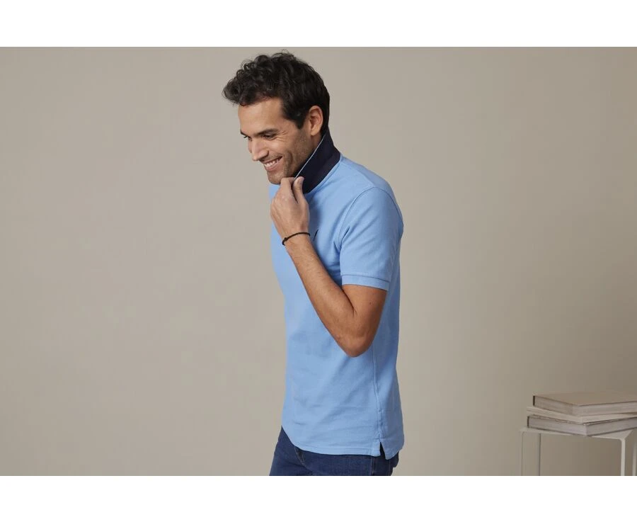 Polo Bleu Moyen Homme - ANDY II 3 Polo Bleu Moyen Homme - ANDY II – Image 3