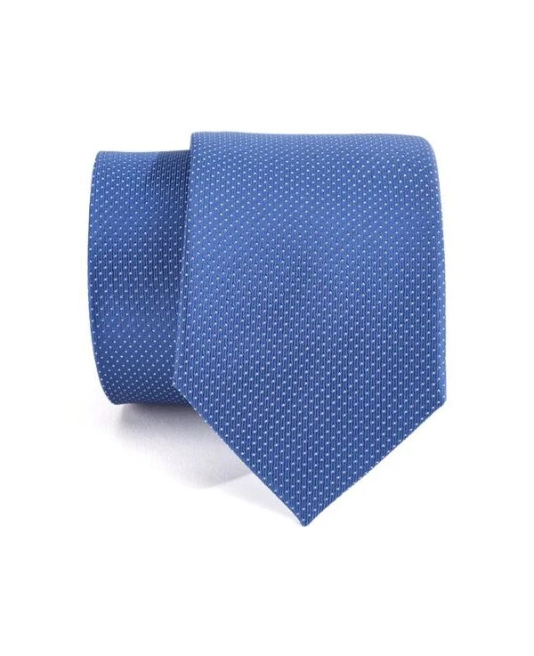 Le Dandy Boutique 17 Le Dandy Boutique -Le Dandy Boutique 0100100a cravatesoiemicropoisii bleu et blanc 4