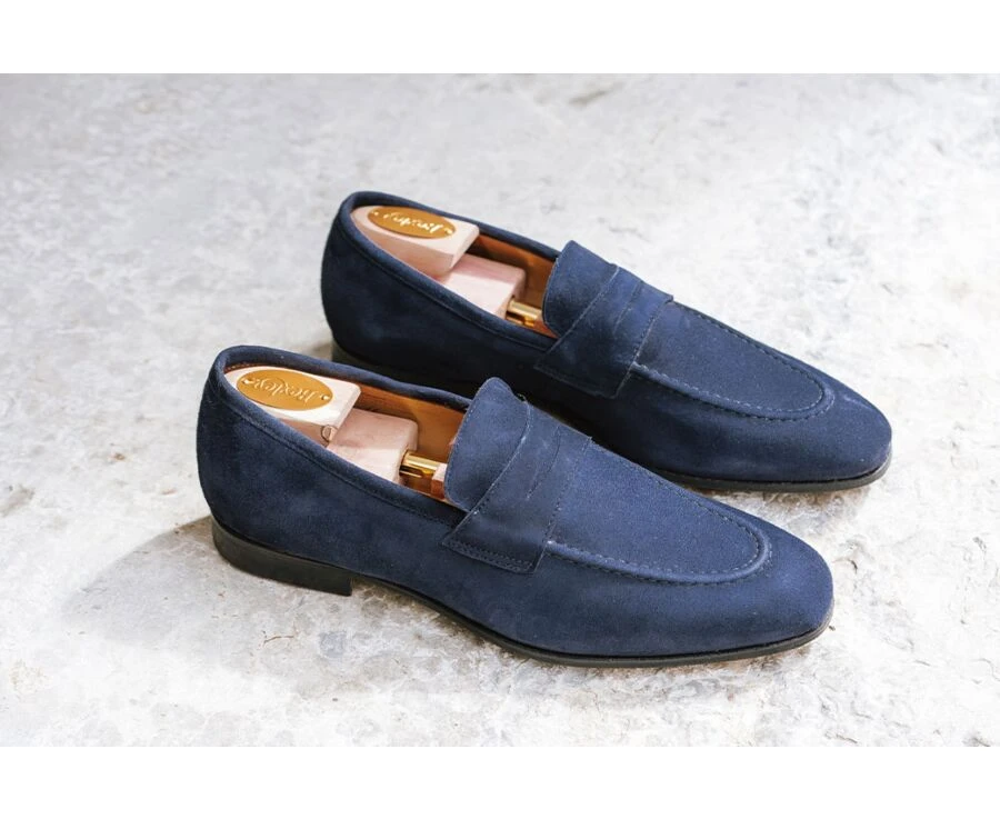 Mocassin Homme Velours Bleu Marine - BRIONE 6 Mocassin Homme Velours Bleu Marine - BRIONE – Image 6