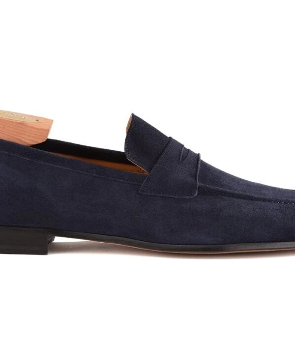 Mocassin Homme Velours Bleu Marine - BRIONE