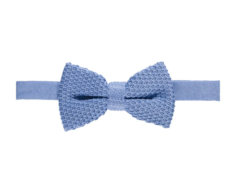 Noeud Papillon Homme Tricot Bleu Ciel 1 Noeud Papillon Homme Tricot Bleu Ciel