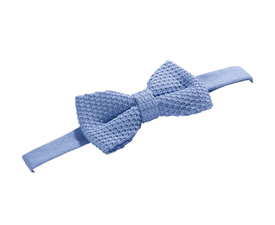 Noeud Papillon Homme Tricot Bleu Ciel 2 Noeud Papillon Homme Tricot Bleu Ciel – Image 2
