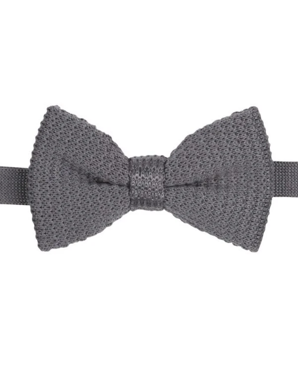 Noeud Papillon Homme Tricot Gris