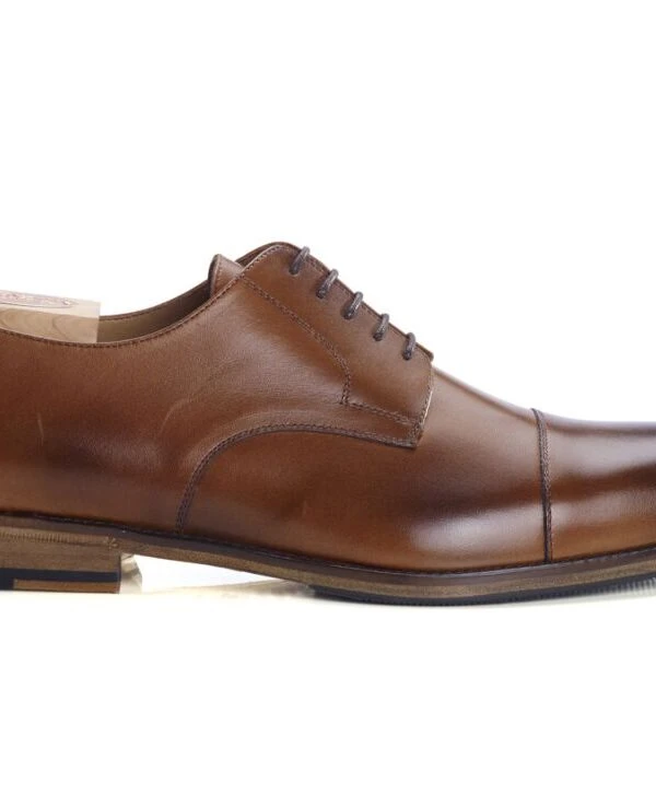 Derbies Homme Cognac Patiné Semelle Cuir Avec Patin - MAYFAIR CLASSIC PATIN