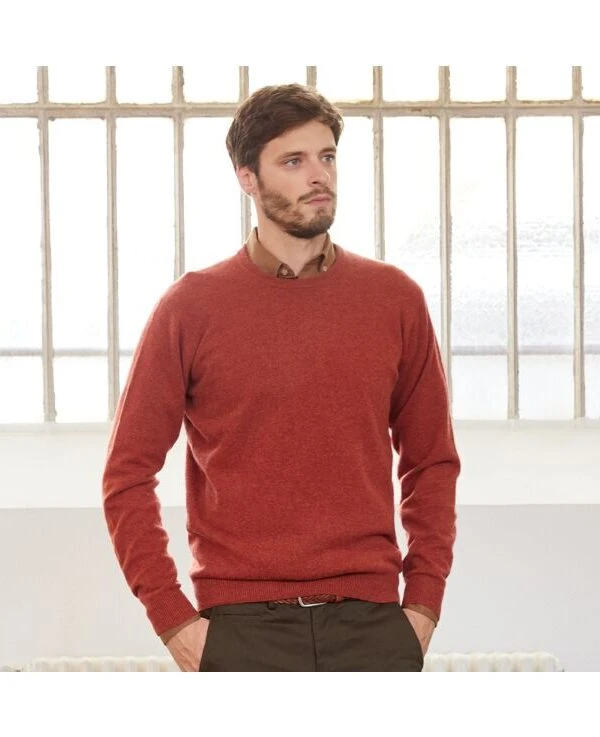 Pull Col Rond Homme Laine Epice Chiné - CONAN