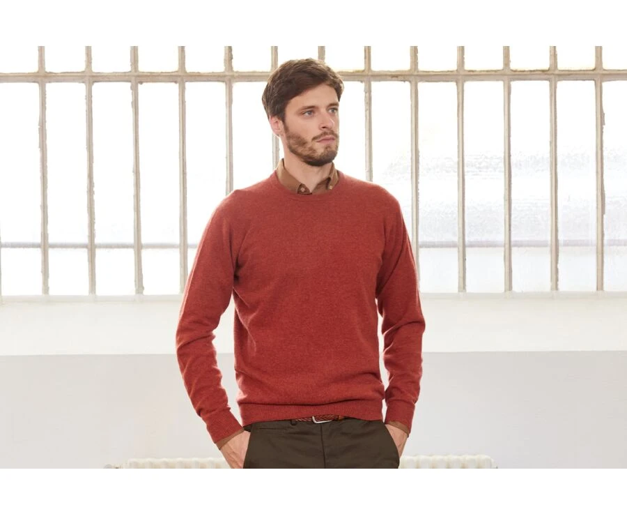 Pull Col Rond Homme Laine Epice Chiné - CONAN 1 Pull Col Rond Homme Laine Epice Chiné - CONAN