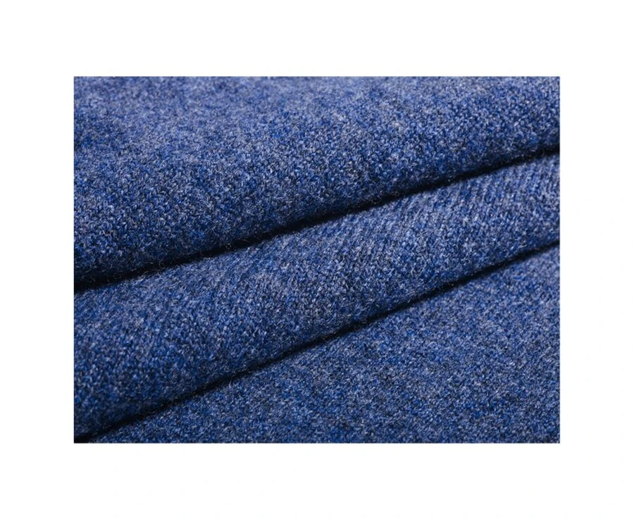 Pull Col V Homme Laine Bleu Foncé Chiné - ELIAN 6 Pull Col V Homme Laine Bleu Foncé Chiné - ELIAN – Image 6