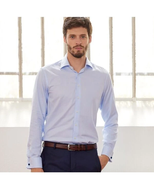 Chemise Bleu Pâle à Boutons De Manchettes - PAOLO