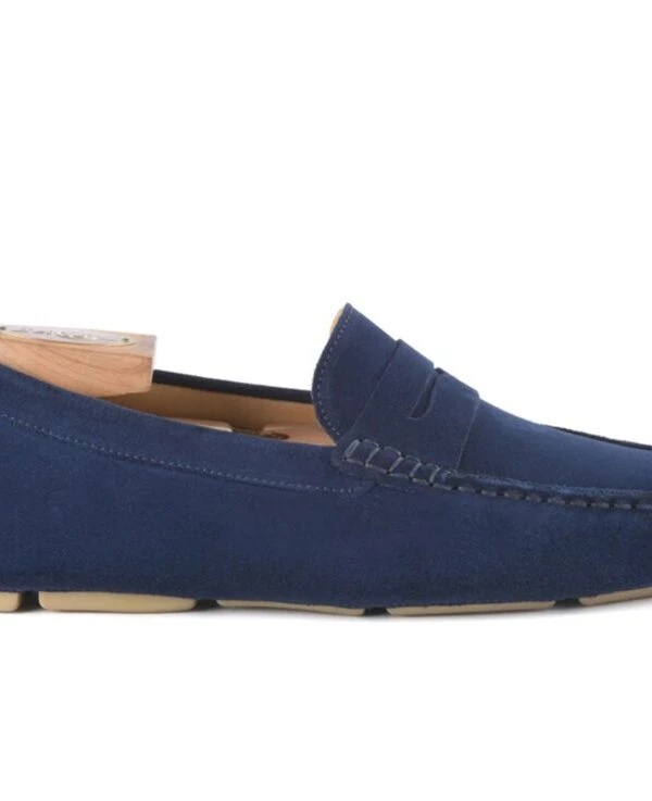 Mocassin Homme été Velours Bleu Indigo - SEACREST