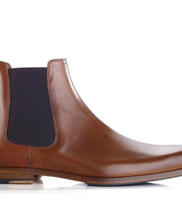 Chelsea Boots Cuir Homme Cognac Patiné - BERGAME PATIN