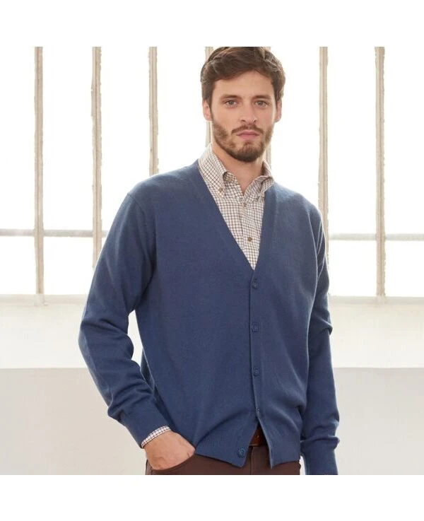 Gilet Homme Laine Bleu Pétrole - OWEN II