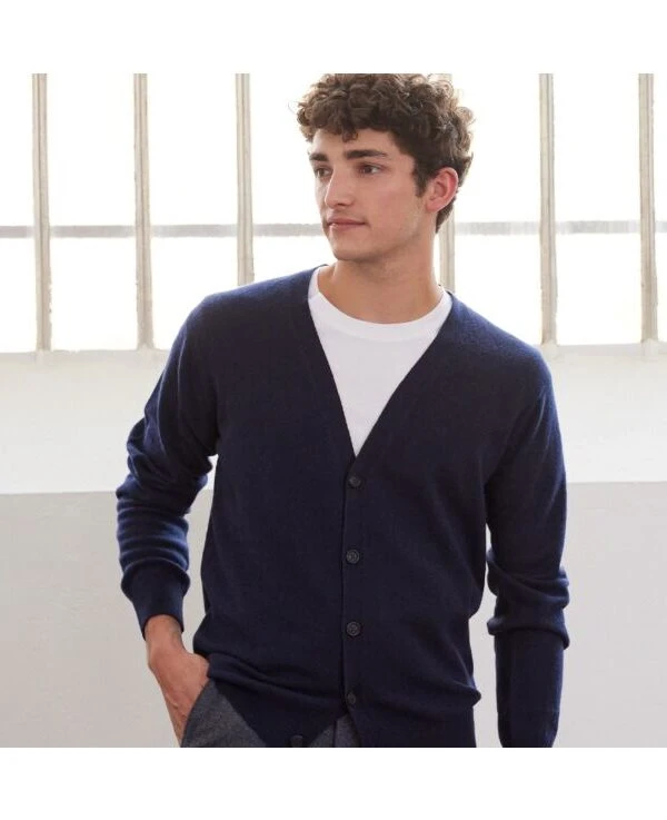 Gilet Homme Laine Bleu Marine - OWEN II