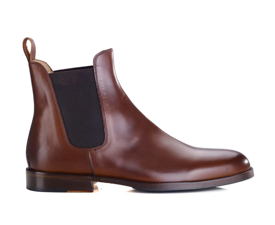Chelsea Boots Cuir Homme Châtaigne Patiné - FLAGER PATIN 1 Chelsea Boots Cuir Homme Châtaigne Patiné - FLAGER PATIN