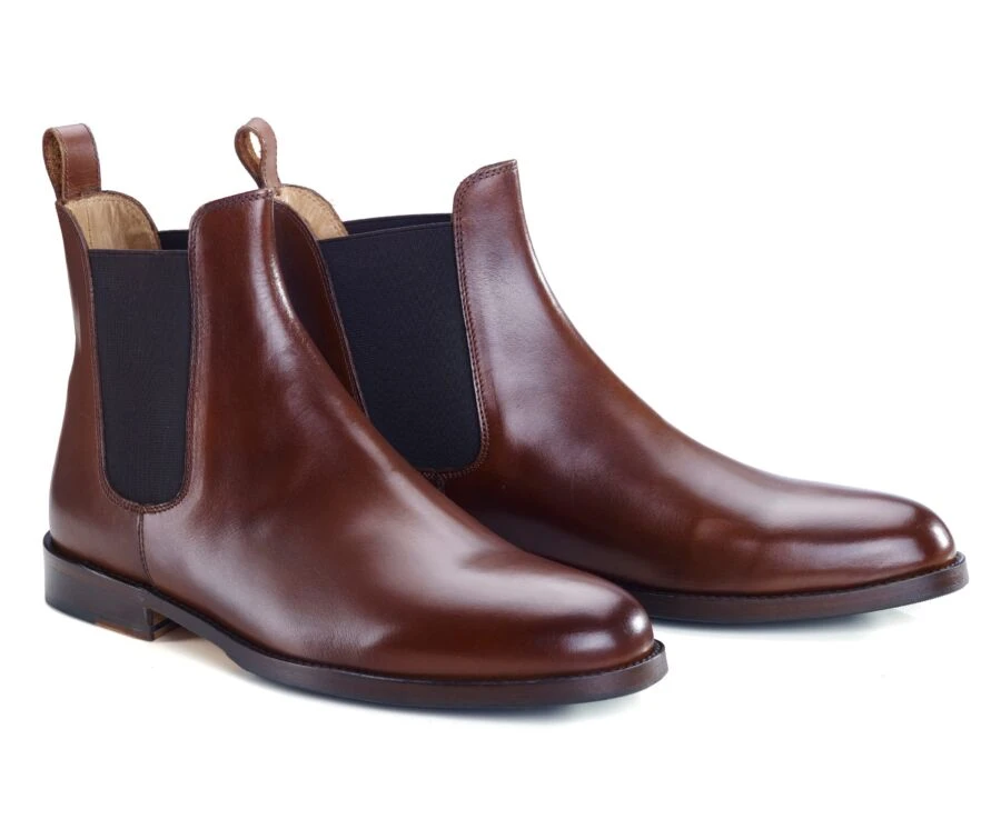 Chelsea Boots Cuir Homme Châtaigne Patiné - FLAGER PATIN 2 Chelsea Boots Cuir Homme Châtaigne Patiné - FLAGER PATIN – Image 2